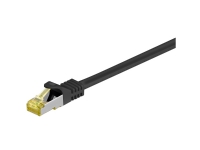 Goobay 3m RJ45 Patchkabel CAT 6A S/FTP (PiMF), 500 MHz, mit CAT 7 Rohkabel, schwarz LSZH halogenfrei, Kupfer