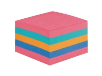Post-it® super sticky kubusblok, regnbuefarver, 76 mm x 76 mm, 440 ark