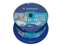 Verbatim DataLifePlus - 50 x CD-R - 700 MB 52x - bred skrivbar overflate - spindel