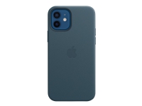 Apple - Baksidedeksel for mobiltelefon - med MagSafe - lær - baltisk blå - for iPhone 12, 12 Pro