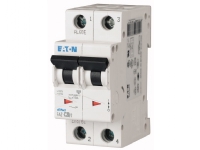 EATON Automatsikring, 2 Polet, 2A, C-Karakteristik, 10 kA, 400 V, bredde 2 moduler