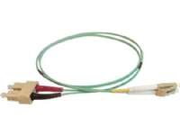Patchkabel LC-SC 50/125 OM3 multimode, duplex, længde: 5,0 meter, farve: aqua med LSZH kappe