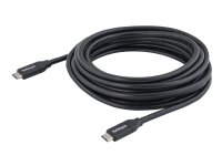 StarTech.com 4m USB C Cable w/ PD - 13ft USB Type C Cable - 5A Power Delivery - USB 2.0 USB-IF Certified - USB 2.0 Type-C Cable - 100W/5A (USB2C5C4M) - USB-kabel - USB-C (hann) til USB-C (hann) - USB 2.0 - 5 A - 4 m - for P/N: CDP2HVGUASPD, DKT30CHCP