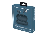 Trust Nika Touch - True wireless-hodetelefoner med mikrofon - i øret - Bluetooth - blå