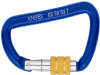 Knipex 00 50 03 T BK, Skrulås, Låsbar, D-formet, Aluminium, Blå, CE