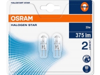 OSRAM HALOSTAR STAR - Halogenlyspære - form: T10 - klar finish - G4 - 20 W - klasse C - varmt hvitt lys - 2800 K (en pakke 2)