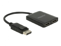 Delock DisplayPort 1.4 Splitter 1 x DisplayPort to 2 x HDMI MST - Video/lyd-splitter - 2 x HDMI - stasjonær