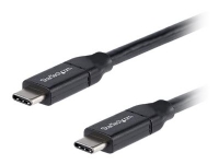 StarTech.com USB C to USB C Cable - 1.5 ft / 0.5m - 5A PD - White - USB 2.0 - USB-IF Certified - USB Type C Cable - USB C Charging Cable (USB2C5C50CM) - USB-kabel - USB-C (hann) til USB-C (hann) - Thunderbolt 3 / USB 2.0 - 5 A - 50 cm - svart