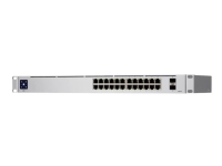 Ubiquiti UniFi Switch USW-24 - Switch - Administreret - 24 x 10/100/1000 + 2 x Gigabit SFP - desktop, monterbar på stativ