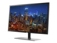 AOC U2879VF - LED-skjerm - 28 - 3840 x 2160 4K UHD (2160p) @ 60 Hz - TN - 300 cd/m² - 1000:1 - 1 ms - HDMI (MHL), VGA, DVI-D, DisplayPort - svart og sølv