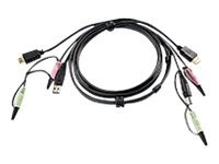 ATEN 2L-7D02UH - Video- / USB / audio-kabel - USB, ministereojakk, HDMI (hann) til ministereojakk, USB-type B, HDMI (hann) - 1.8 m