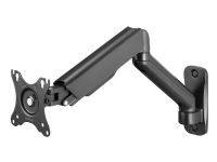 DELTACO Office ARM-0360 - Monteringssett (leddarm, gassfjær) - for LCD-skjerm - plastikk, aluminium, stål - matt svart - skjermstørrelse: 17-32 - veggmonterbar