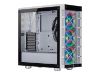 CORSAIR iCUE 465X RGB - Tower - ATX - sidepanel med vindu (herdet glass) - ingen strømforsyning (ATX) - hvit - USB/lyd