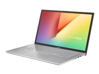 ASUS VivoBook 17 X712EA-BX145T - Core i3 1115G4 / 3 GHz - Windows 10 Home - UHD Graphics - 8 GB RAM - 256 GB SSD NVMe - 17.3 1600 x 900 (HD+) - Wi-Fi 5 - transparent sølv