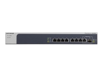 NETGEAR XS508M - Switch - ikke-styrt - 7 x 10 Gigabit Ethernet + 1 x 10 Gigabit Ethernet / 10 Gigabit Ethernet SFP+ - stasjonær, rackmonterbar