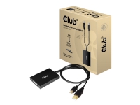 Club 3D - DisplayPort / DVI-adapter - dobbeltlenke - USB (kun strøm), Mini DisplayPort (hann) til DVI-D (hunn) - DisplayPort 1.2a - 60 cm - USB-strøm, aktiv