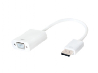 LogiLink - VGA-adapter - DisplayPort (hann) til HD-15 (VGA) (hunn) - 15 cm - formstøpt - hvit
