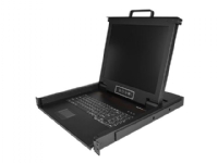 StarTech.com Rackmount KVM Console - Single-Port with 17 LCD Monitor - KVM-konsol med KVM switch - 1 porte - 17 - rackversion - 1280 x 1024 - 250 cd/m² - 1000:1 - 5 ms - VGA - sort - 1U - UK layout.