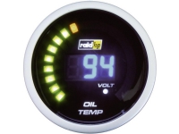 raid hp 660503 Bil indbygningsinstrument Olietemperatur-visning måleområde 40 - 150 °C NightFlight Digital Blue Blå, Hvid 52 mm