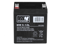 MPL MW POWER MW 5-12L UPS batteri Bly-syre-batteri VRLA AGM Vedligeholdelsesfri 12 V 5 Ah Sort