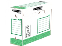 Arkivæske bankers box, manuel, intensiv brug, 10 cm, grøn, pakke a 20 stk.