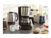 Philips Daily Collection HD7462 - Kaffemaskin - 15 kopper - rustfritt stål / svart