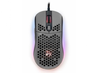 Arozzi Favo - Mus - optisk - 7 knapper - kablet - USB - Grå