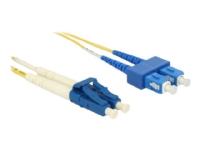 Delock - Nettverkskabel - LC-enkeltmodus (hann) til SC-enkeltmodus (hann) - 0.5 m - 1.8 mm - fiberoptisk - 9 / 125 micron - OS2 - gul