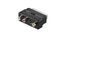Goobay AVK 196, SCART (21-pin), 3 x RCA + S-Video, Hankjønn, Hunkjønn, Sort
