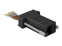 Delock Adapter Sub-D 9 pin female to RJ45 female Assembly Kit - Seriell adapter - DB-9 (hunn) skrubar til RJ-45 (hunn) - svart