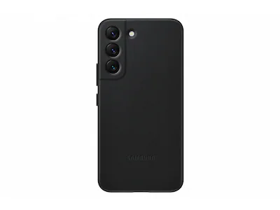Galaxy S22 Leather Deksel (sort)