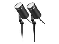 DELTACO SMART HOME SH-GLK01 - Hagelampe - 6 W - 16 millioner farger / varmt hvitt lys - 2700 K - svart (en pakke 2)