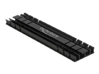 Delock Heatsink flat 100 mm for M.2 module black - Fasttilstands-drevvarmelegeme - svart