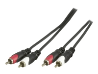 DELTACO - Lydkabel - RCA hann til RCA hann - 2 m