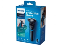Philips AquaTouch S5050 - Barbermaskin - trådløs - aquatic blue/black