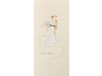 MAK Wedding Card DL SDF02 - The Bride and Groom with a bouquet