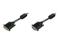 ASSMANN - DVI-forlengelseskabel - dobbeltlenke - DVI-D (hann) til DVI-D (hunn) - 10 m - formstøpt - svart