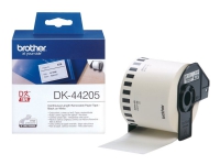 Brother DK44205 - Fjernbart adhesiv - hvit - Rull (6,2 cm x 30,5 m) 1 rull(er) merkelapper - for Brother QL-1050, 1060, 500, 550, 560, 570, 580, 650, 700, 710, 720