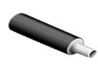 ECOLINE PEX-rør præisoleret - m. kappe 22x3,0/90mmx10m fjern/centralv sort/hvid