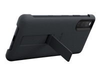 Sony - Baksidedeksel for mobiltelefon - polyuretan, polykarbonat - svart - for XPERIA 10 III
