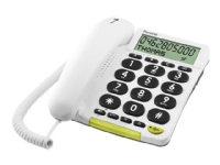 DORO PhoneEasy 312cs - Telefon med ledning med anrops-ID - hvit