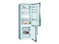 Bosch Serie | 6 KGE498ICP - Kjøleskap/fryser - bunnfryser - bredde: 70 cm - dybde: 65 cm - høyde: 201 cm - 419 liter - Klasse C - rustfritt stål