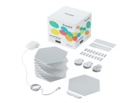 Nanoleaf Shapes Starter Kit - Trådløst lyssett - LED x 15 - 2 W - klasse G - RGBW-lys - 1200-6500 K - sekskant