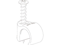 SCHNEIDER ELECTRIC Skrueclips TCS-C3 lysegrå Til 22-26mm kabler med Phillips® PH2 krydskærv - (50 stk.)