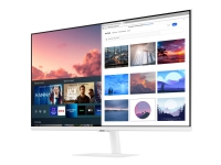 Samsung S32AM703UU - M7 Series - LED-skjerm - Smart - 32 - 3840 x 2160 4K @ 60 Hz - VA - 250 cd/m² - 3000:1 - HDR10 - 8 ms - 2xHDMI, USB-C - høyttalere - hvit