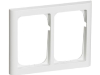 LAURITZ KNUDSEN FUGA® ramme Softline 63 1,5 modul dobbelt vandret, hvid.