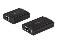 StarTech.com 4-Port USB 2.0 Extender Hub over Single CAT5e/CAT6 Ethernet Cable (RJ45) - 330ft (100m) - USB Extender Hub Adapter Kit - Metal Housing - Externally Powered - 480 Mbps - USB-utvider - USB 2.0 - over CAT 5e/6 - opp til 100 m