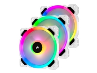 CORSAIR LL Series LL120 RGB Dual Light Loop - Kabinettvifte - 120 mm - hvit, blå, gul, rød, grønn, oransje, fiolett (en pakke 3)