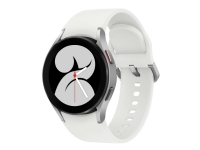 Samsung Galaxy Watch4 - 40 mm - sølvfarget - smartklokke med sportsbånd - hvit - display 1.19 - 16 GB - NFC, Wi-Fi, Bluetooth - 25.9 g