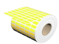 Weidmüller THM GEW 18/9 GE, Gult, Selvklebende skriveretikett, Bomull, Trermisk overføring, -29 - 80 °C, 1,8 cm